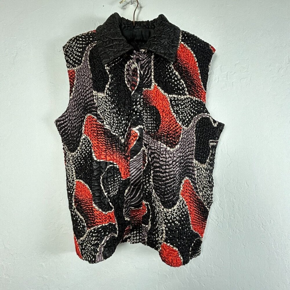 Magic Woman It Fits! Magic Scarf Womens Sleeveless Reversible Crinkle Top XL-2X